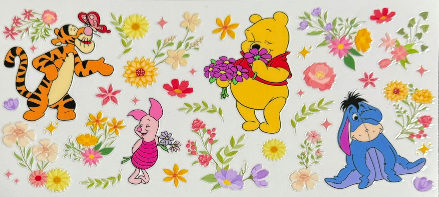 Floral Bear and Friends CYO 16oz Glass Can Only*