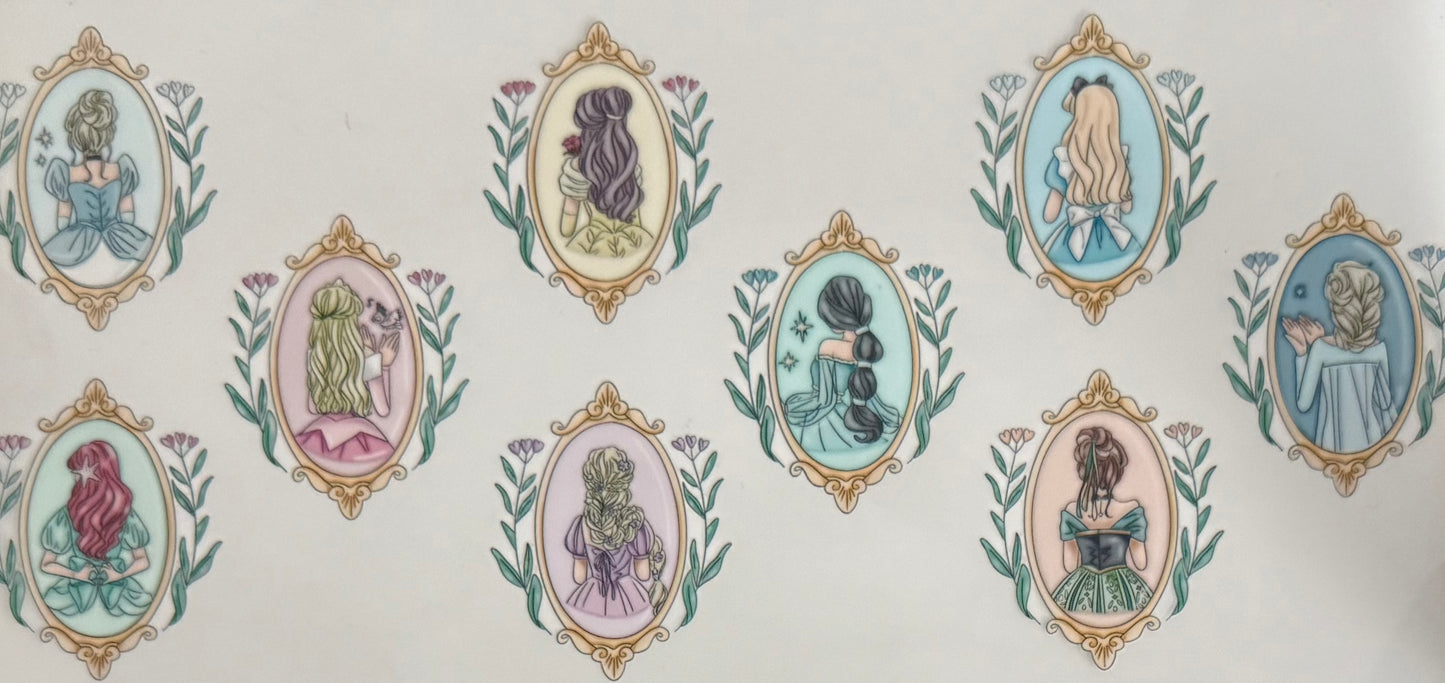 Princesses in Frames CYO 16oz Glass Can Only*
