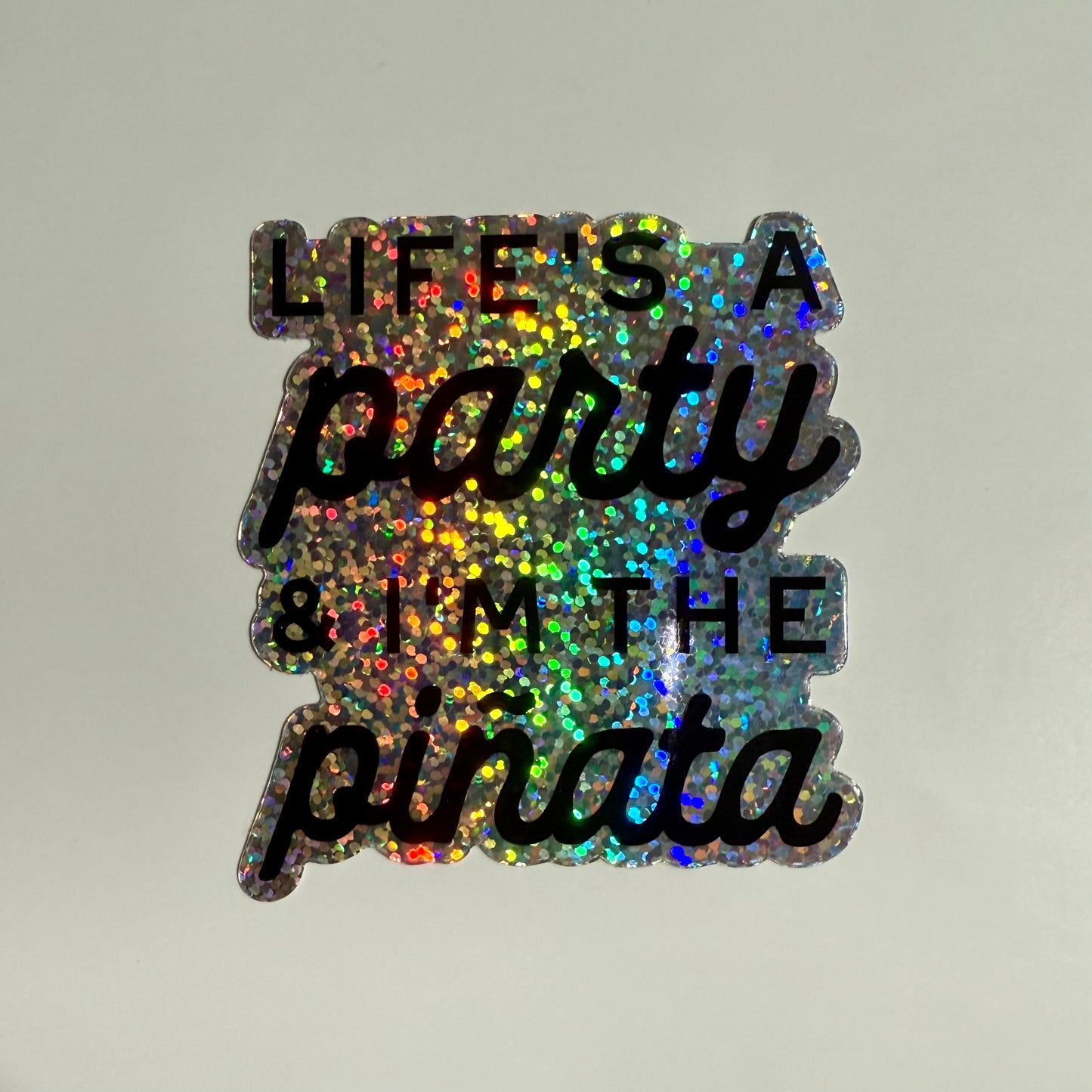 Life’s a Party Glitter Sticker