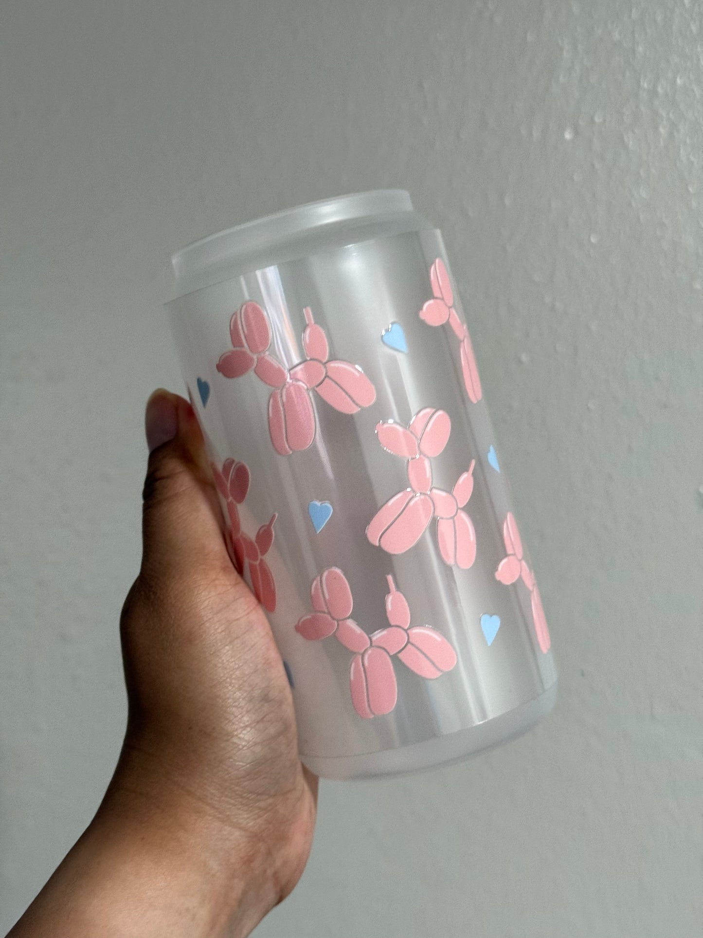 [Double-Sided] Balloon Dog CYO 16oz Glass Can Only*