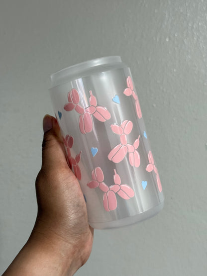 [Double-Sided] Balloon Dog CYO 16oz Glass Can Only*