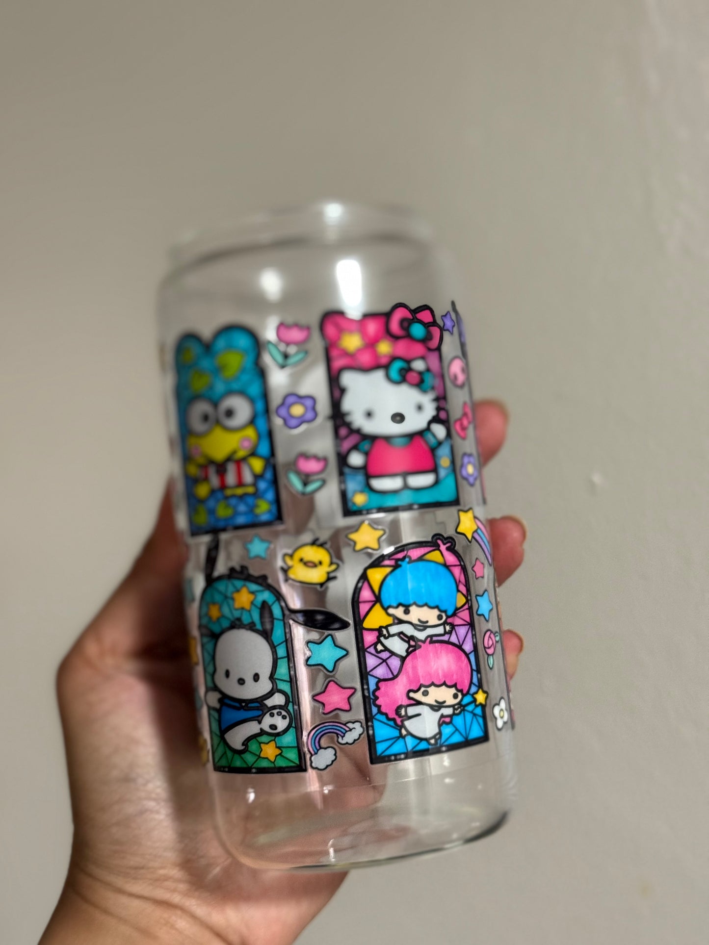 HK and Friends Stained Glass CYO 16oz Glass Can Only*