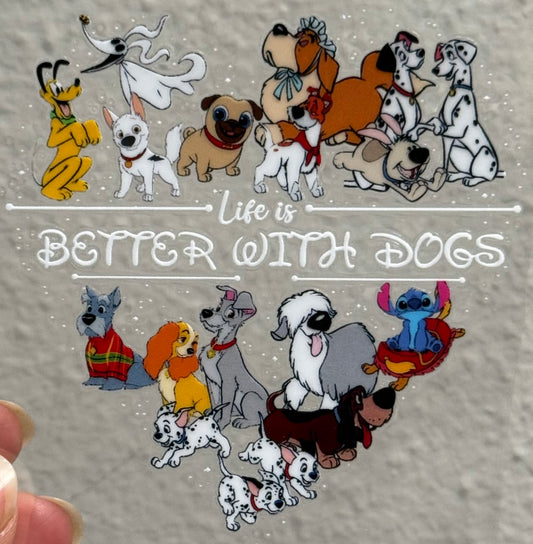 [Double-Sided] Better With Dogs CYO 16oz Glass Can Only*