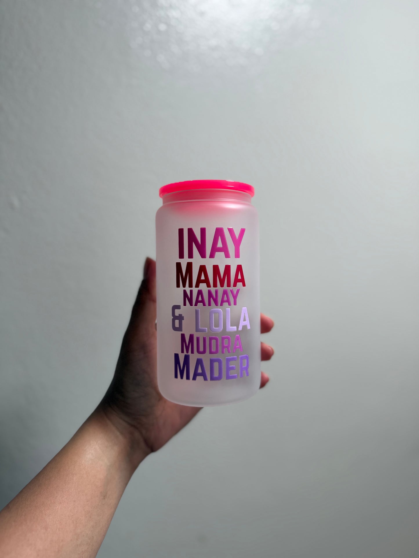[Double-Sided] Custom 16oz Frosted Glass Can