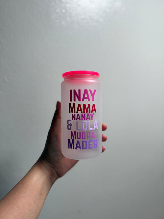 [Double-Sided] Custom 16oz Frosted Glass Can