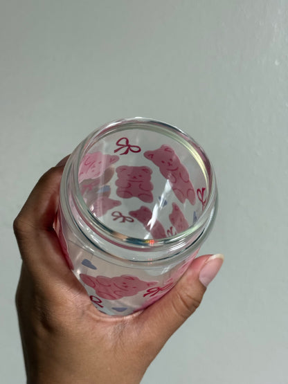 [Double-Sided] Pink Gummy Bears CYO 16oz Glass Can Only*