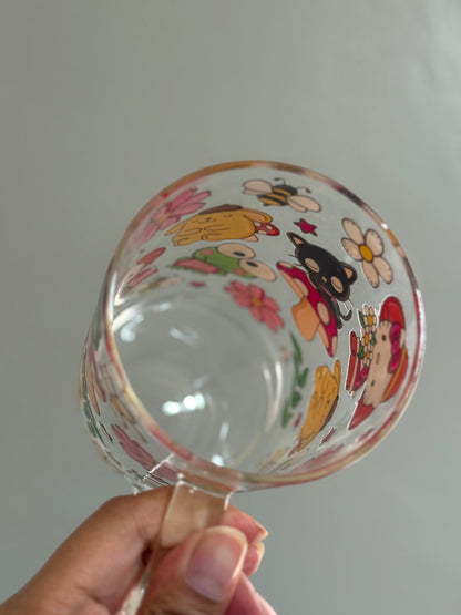 40oz [Double-Sided] HK and Friends Garden Mode Clear Glass Tumbler *oopsie edition*