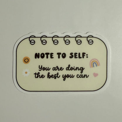 Note to Self Sticker