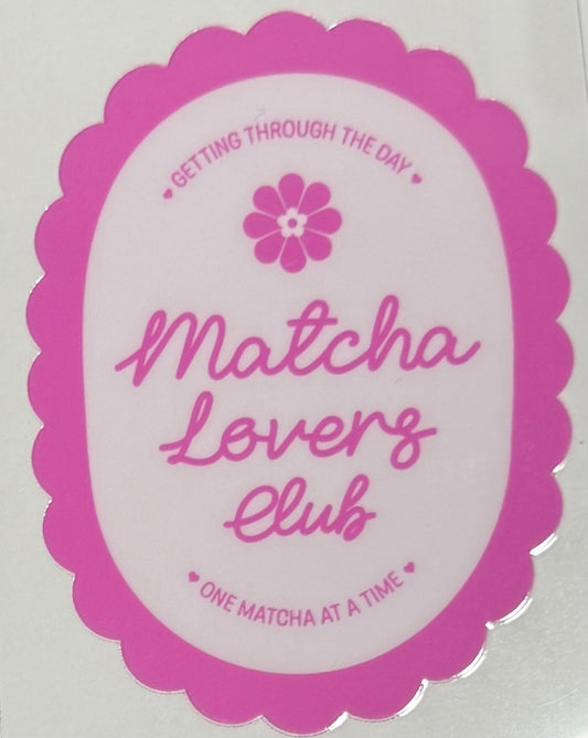 [Double-Sided] Pink Matcha Lovers Club CYO 16oz Glass Can Only*