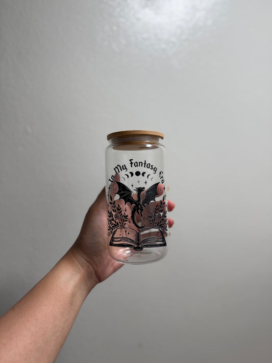 [Double-Sided] In My Fantasy Era 16oz Clear Glass Can