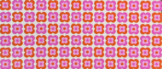 [Double-Sided] Retro Pinkish Florals CYO 16oz Glass Can Only*