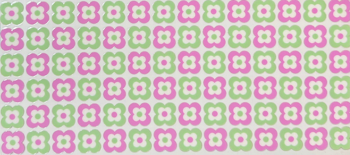 [Double-Sided] Retro Green & Pink Florals CYO 16oz Glass Can Only*
