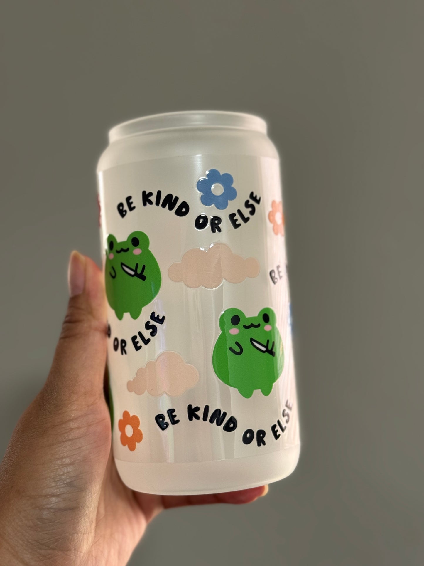 Froggy Be Kind CYO 16oz Glass Can Only*