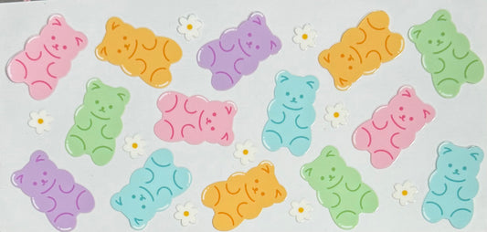 [Double-Sided] Colorful Gummy Bears CYO 16oz Glass Can Only*