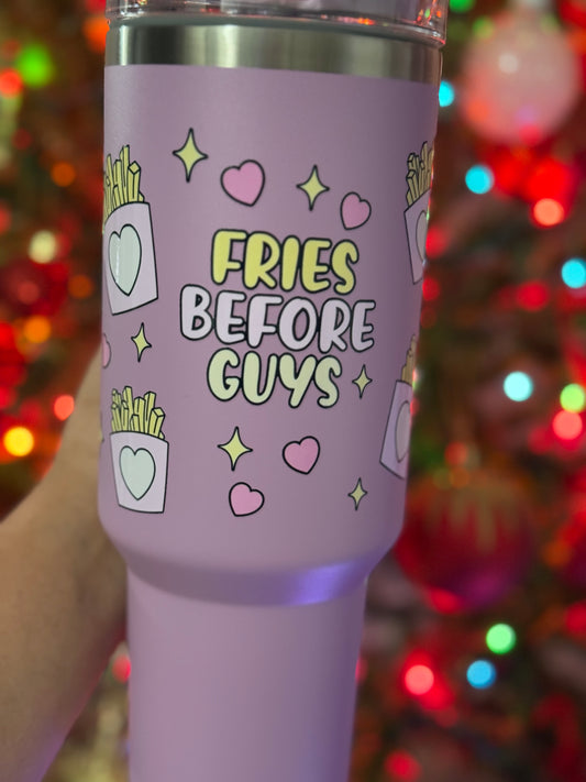 40oz Fries Before Guys Lavender Tumbler *oopsie edition*