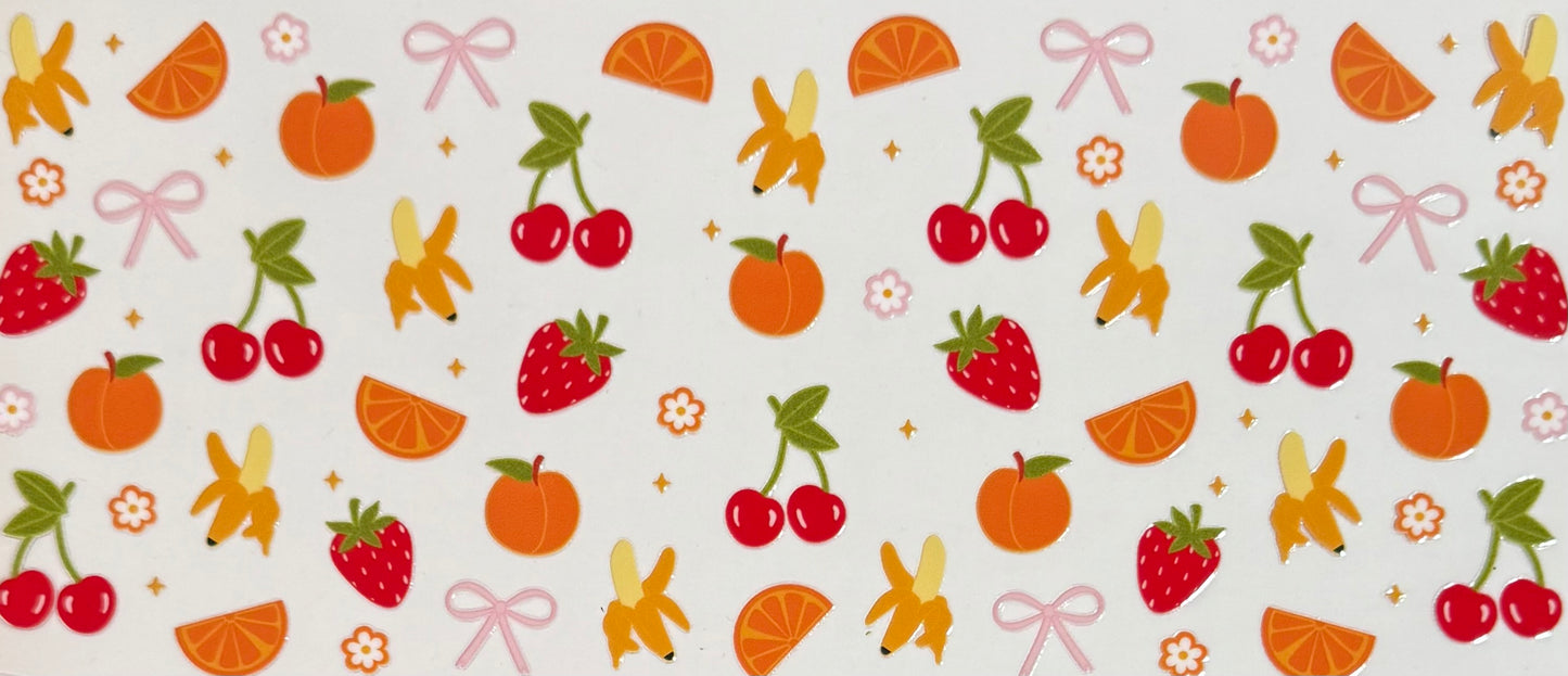 [Double-Sided] Fruits & Coquette Bows CYO 16oz Glass Can Only*