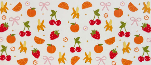 [Double-Sided] Fruits & Coquette Bows CYO 16oz Glass Can Only*