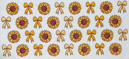 [Double-Sided] Sunflowers and Bows CYO 16oz Glass Can Only*