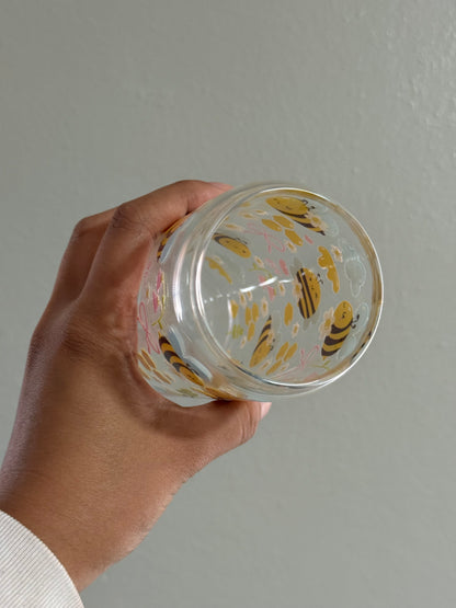 20oz [Double-Sided] Sweet Honey Bee Clear Glass Can Only*