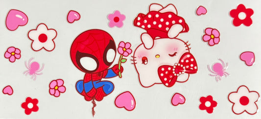 HK Spidey Flowers CYO 16oz Glass Can Only*