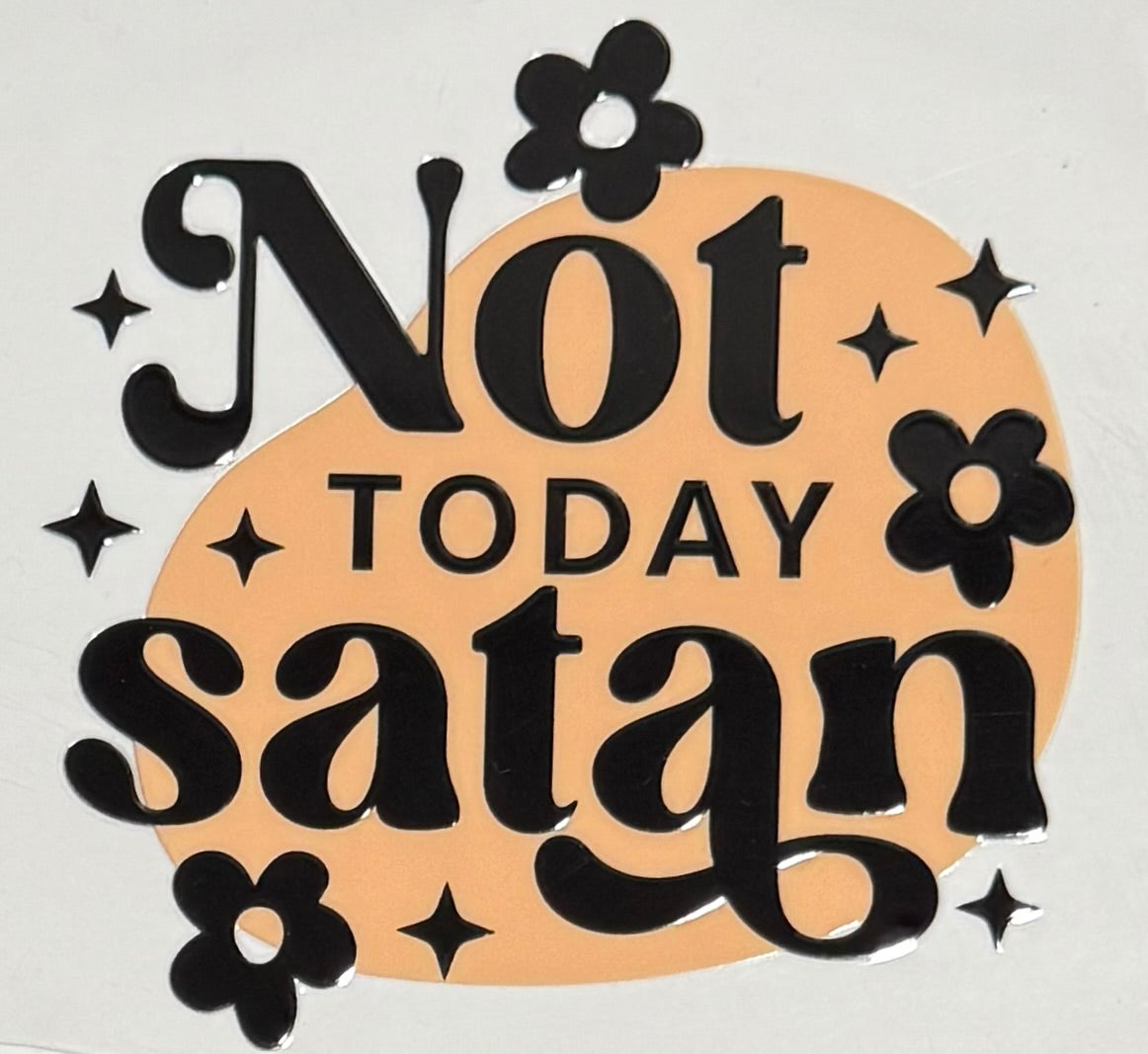 [Double-Sided] Not Today Satan CYO 16oz Glass Can Only*