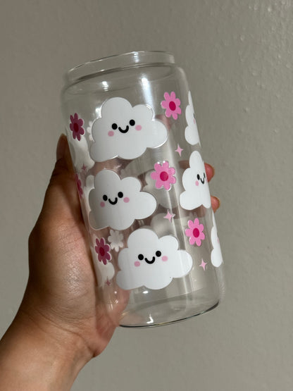 Smiling Clouds CYO 16oz Glass Can Only*