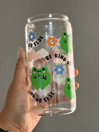 Froggy Be Kind CYO 16oz Glass Can Only*