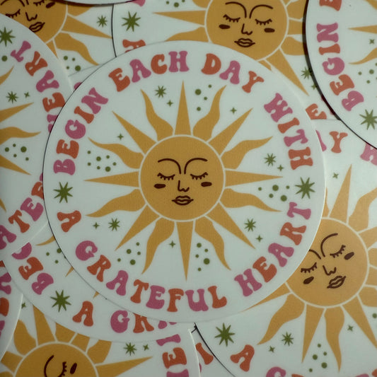 Grateful Heart Sticker