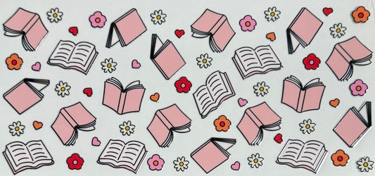 [Double-Sided] Books & Flowers CYO 16oz Glass Can Only*