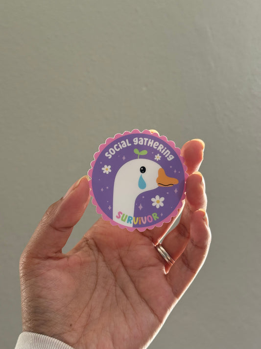 Social Gathering Survivor Sticker