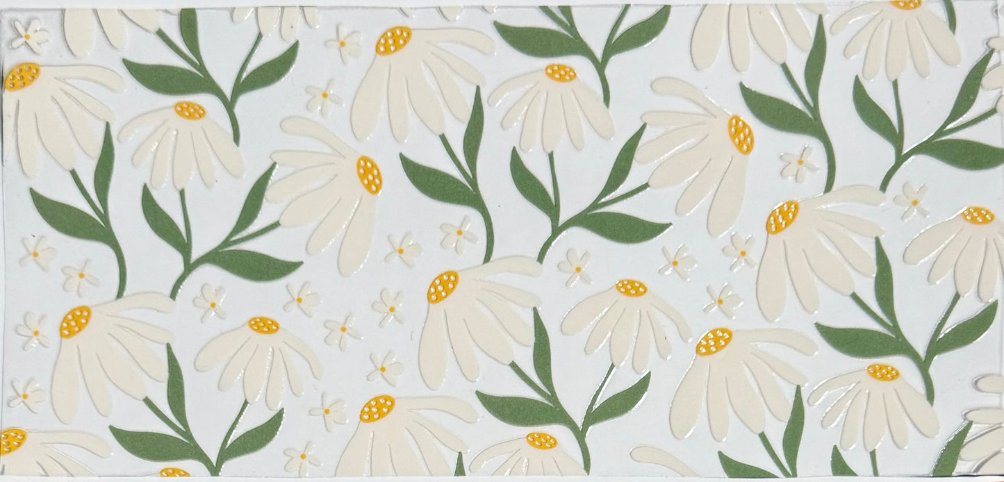 [Double-Sided] White Wildflowers CYO 16oz Glass Can Only*