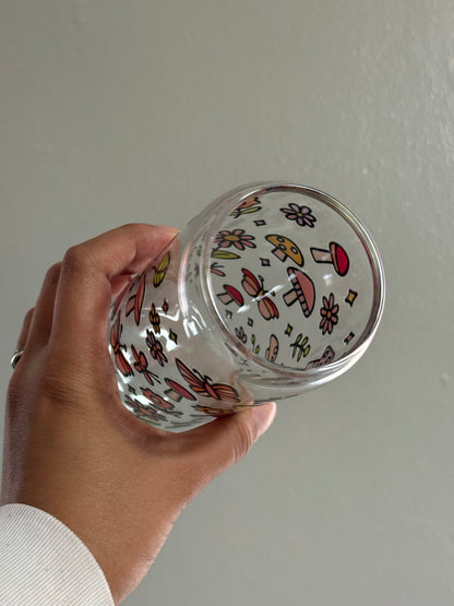 20oz [Double-Sided] Happy Fields Clear Glass Can Only*