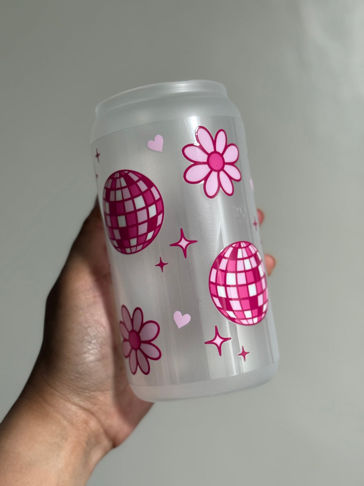 Pink Disco CYO 16oz Glass Can Only*