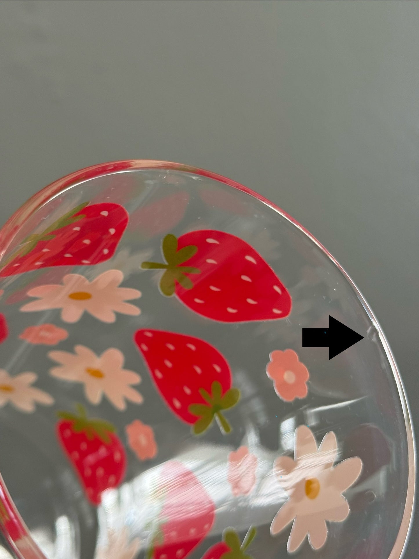 40oz [Double-Sided] Strawberry Fields Clear Glass Tumbler *oopsie edition*
