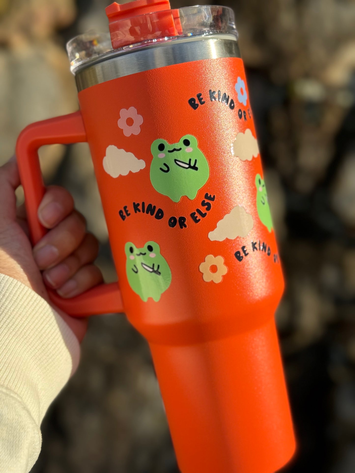 40oz Be Kind or Else Orange Tumbler