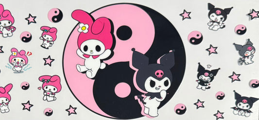 K and MM Yin Yang CYO 16oz Glass Can Only*