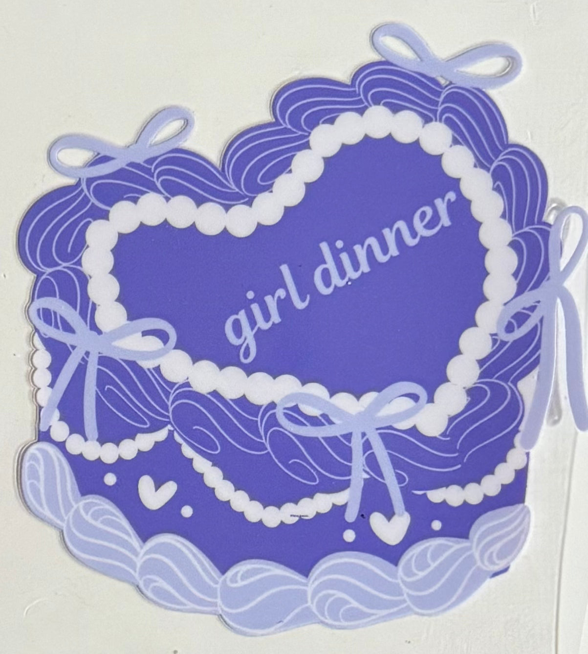 [Double-Sided] Girl Dinner Cake CYO 16oz Glass Can Only*