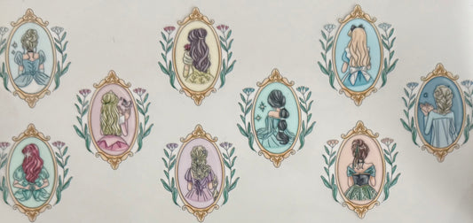 Princesses in Frames CYO 16oz Glass Can Only*