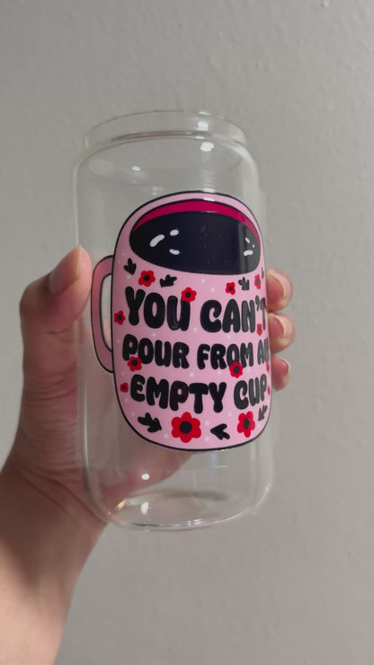 [Double-Sided] Empty Cup CYO 16oz Glass Can Only*