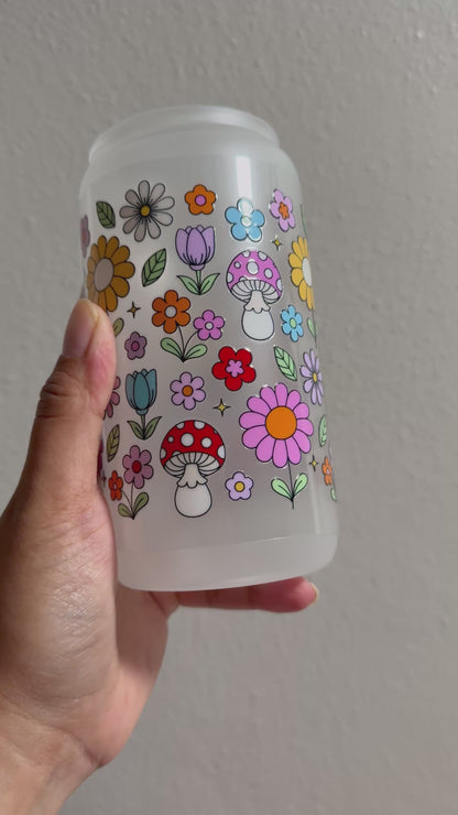 [Double-Sided] Flowers & Shroomies CYO 16oz Glass Can Only*